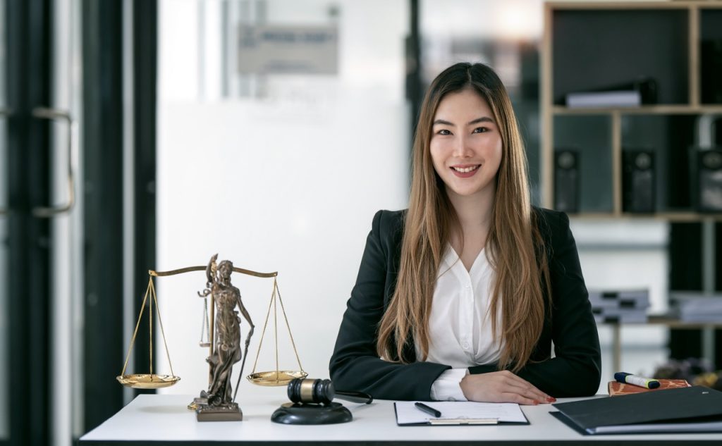 Focused law clerk working on an appellate brief.